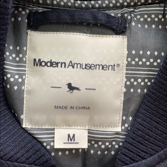 Navy Blue Bomber Jacket - Picture 4 of 5